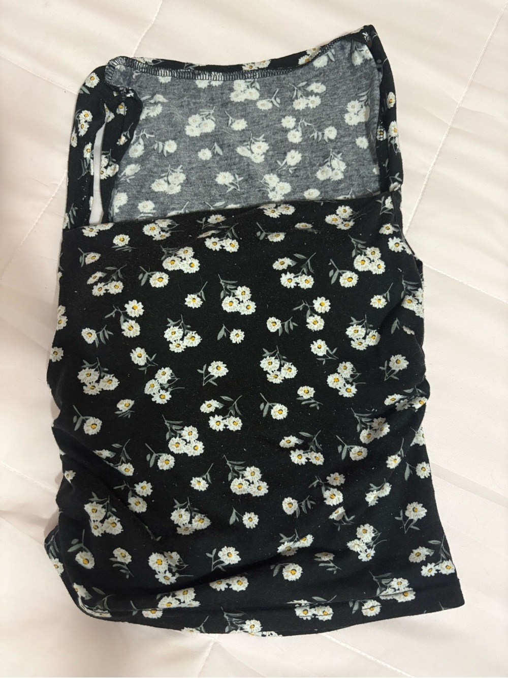 SHEIN Black Floral Daisy Print Tank Top